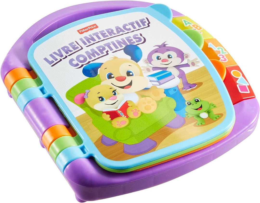 Fisher-Price CDH39 Interaktive Buch, Abzählreime, Babyspielzeug Französisch, Franz&amp;