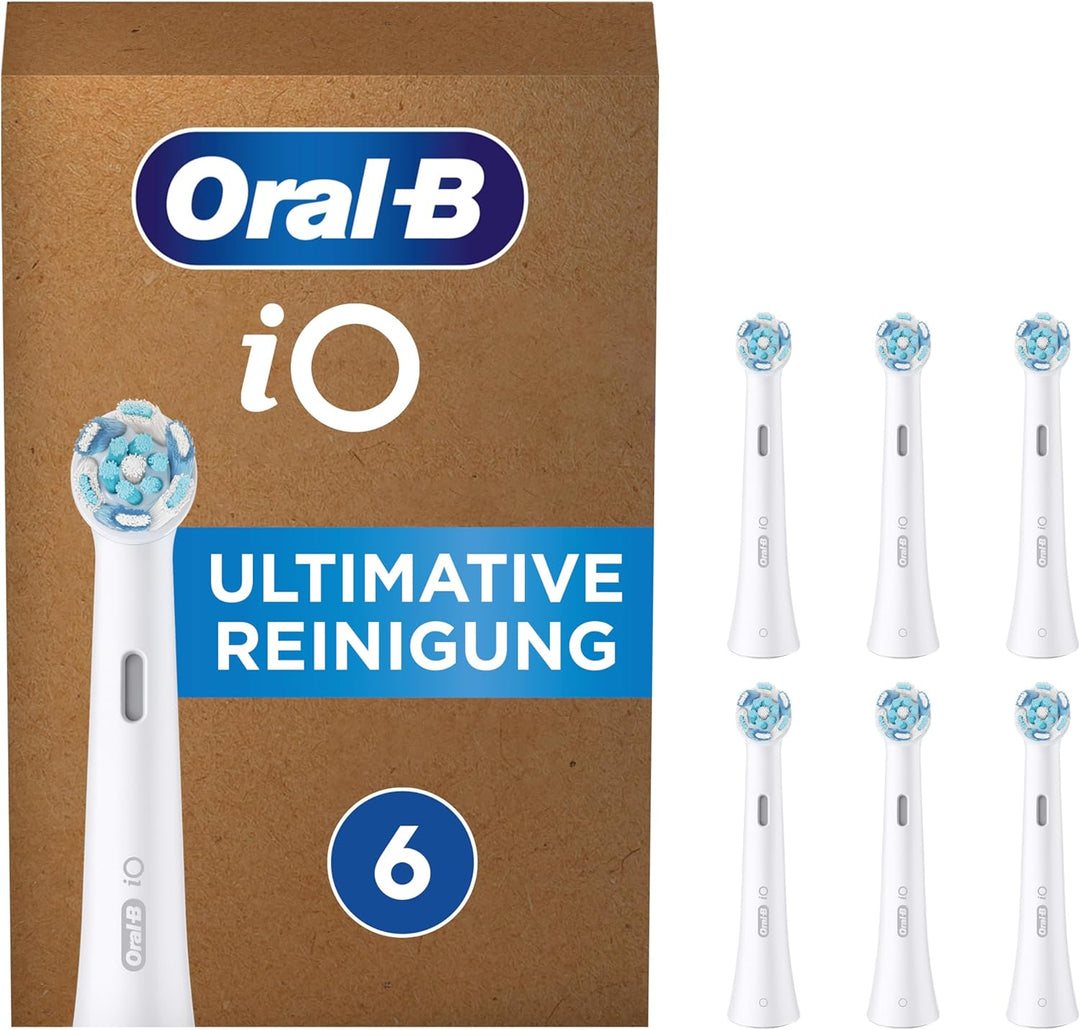 Oral-B iO Ultimative Reinigung Aufsteckbürsten für elektrische Zahnbürste, 6 Stück, ultimative Zahnr