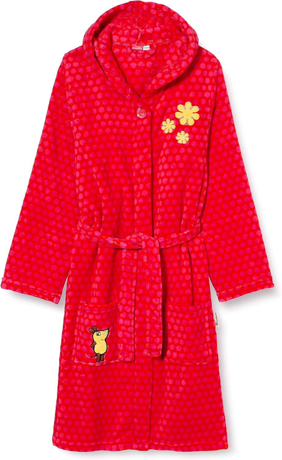 Playshoes Unisex Kinder Fleece-Bademantel Morgenmantel 86-92 pink Die Maus, 86-92 pink Die Maus