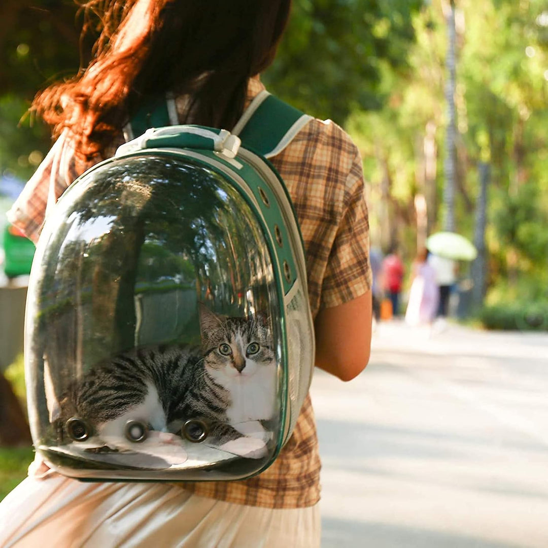 Galatée Katzenrucksack, Hund, Erweiterbarer Haustierrucksack, Belüfteter Raumkapsel-Katzenrucksack,