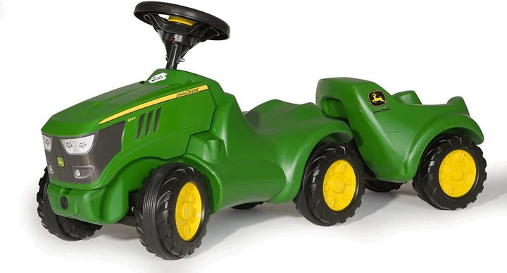 Rolly Toys Babyrutscher Minitrac John Deere 6150R mit Anhänger rollyMinitrac Trailer (Hänger kippbar