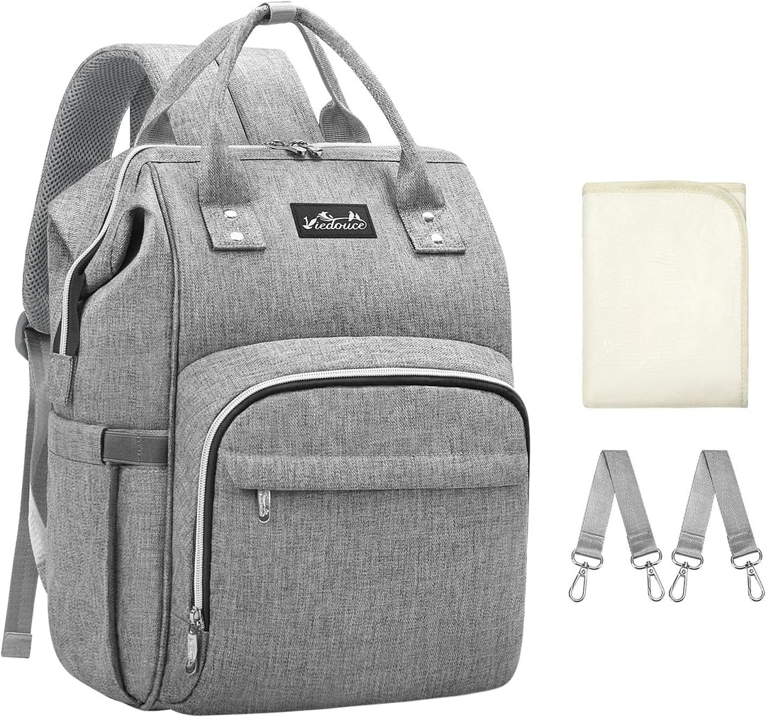 Viedouce Baby Wickelrucksack Wickeltasche Babytasche,Wasserdicht Oxford Grosse Kapazität für ausgehe