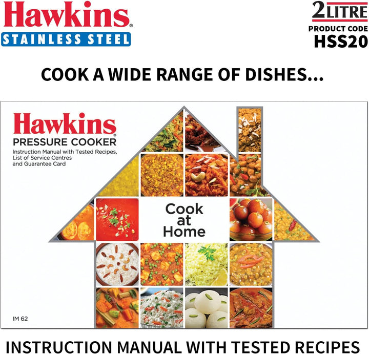 HAWKINS Schnellkochtopf Edelstahl 2 Litre, 2 Litre