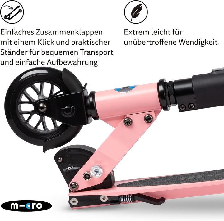 MICRO Unisex Jugend Spirite Deluxe Scooter Einheitsgrösse Neon Rose, Einheitsgrösse Neon Rose