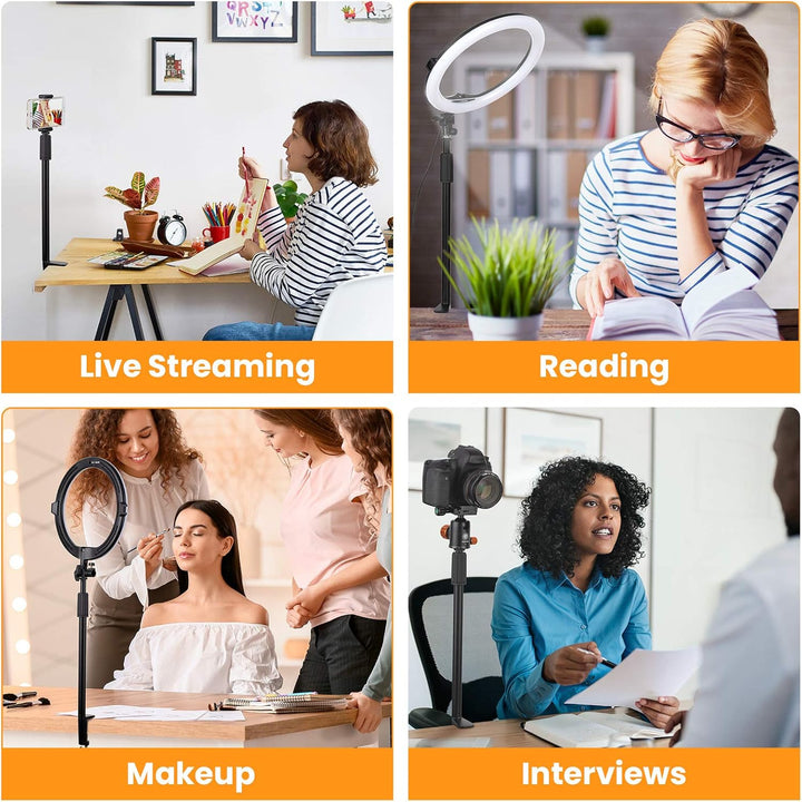 TARION Tisch Lichtstativ Klemmstativ 35-62cm einstellbar Licht Einbeinstativ mit 1/4 Schraube und 1/