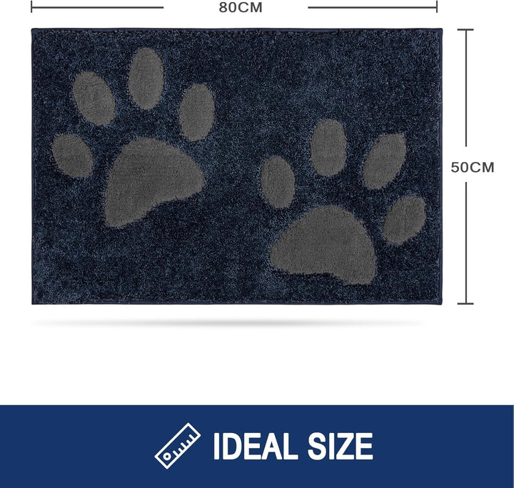 FCSDETAIL Schmutzfangmatte waschbar 50 x 80 cm, Fussmatte Innen, absorbierend Fussmatte, rutschfeste