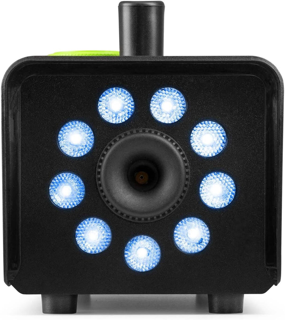 Fuzzix F509L Nebelmaschine Mini mit LED Lichteffekt und 5 Liter Nebelfluid, 500 Watt mit Fernbedienu