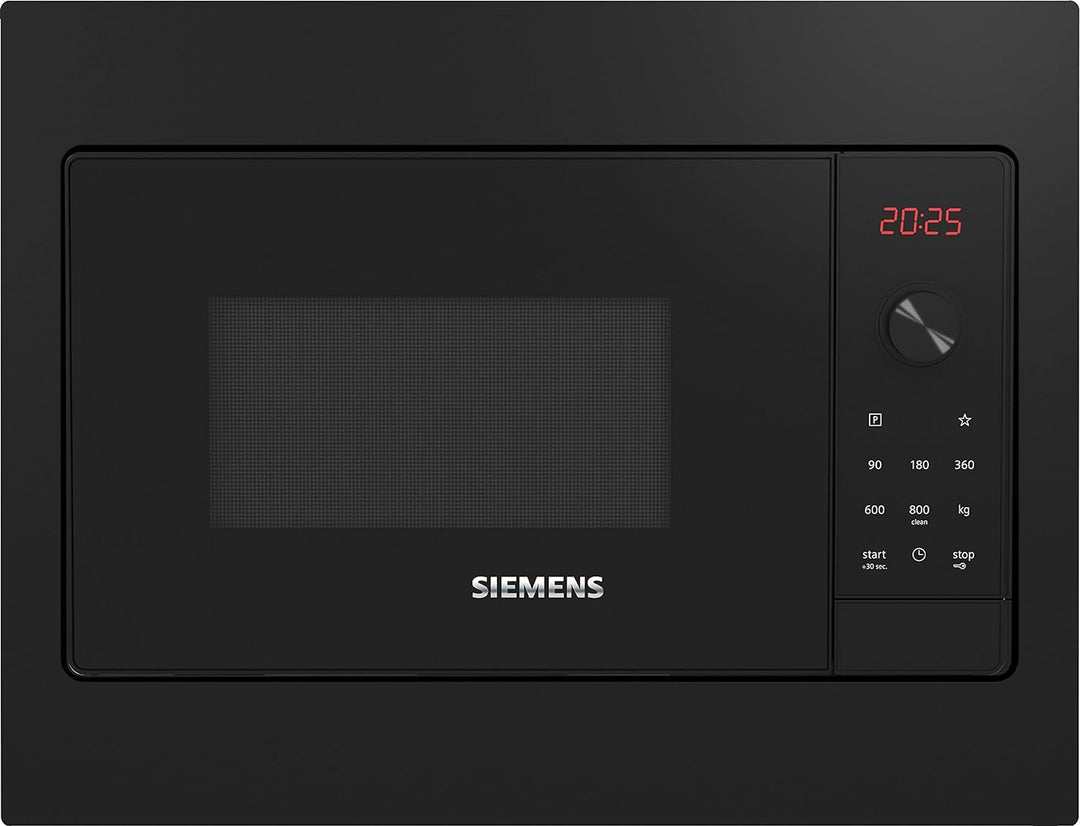 Siemens BF523LMB3 iQ300 Einbau-Mikrowelle, 50 x 38 cm, 800 Watt, Drehteller 27 cm, Türanschlag links