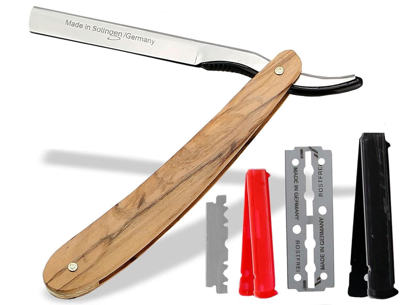 Rasiermesser mit Wechselklingen aus Solingen Bartmesser Made in Germany Rasier-Set für Herren mit Kl