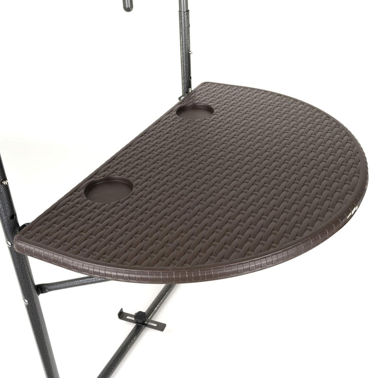 NEXOS Brauner Balkon-Hängetisch ARIA - klappbar, Braun
