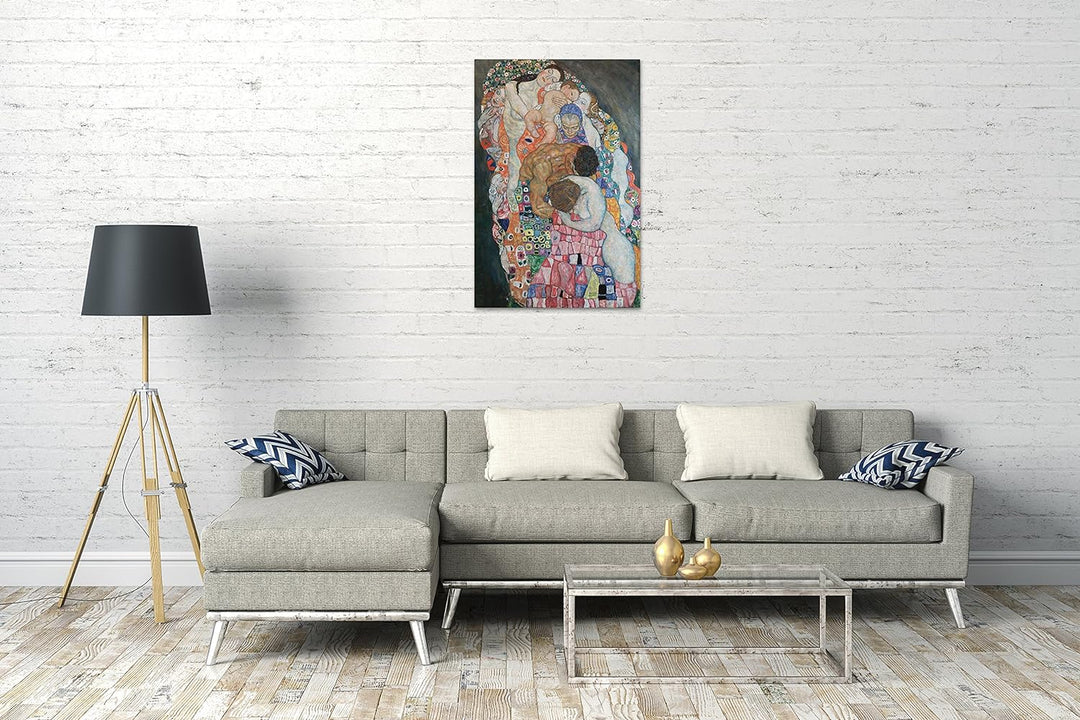 Printed Paintings Leinwand (40x60cm): Gustav Klimt - Tod und Leben (1908-1915) 40x60 cm, 40x60 cm