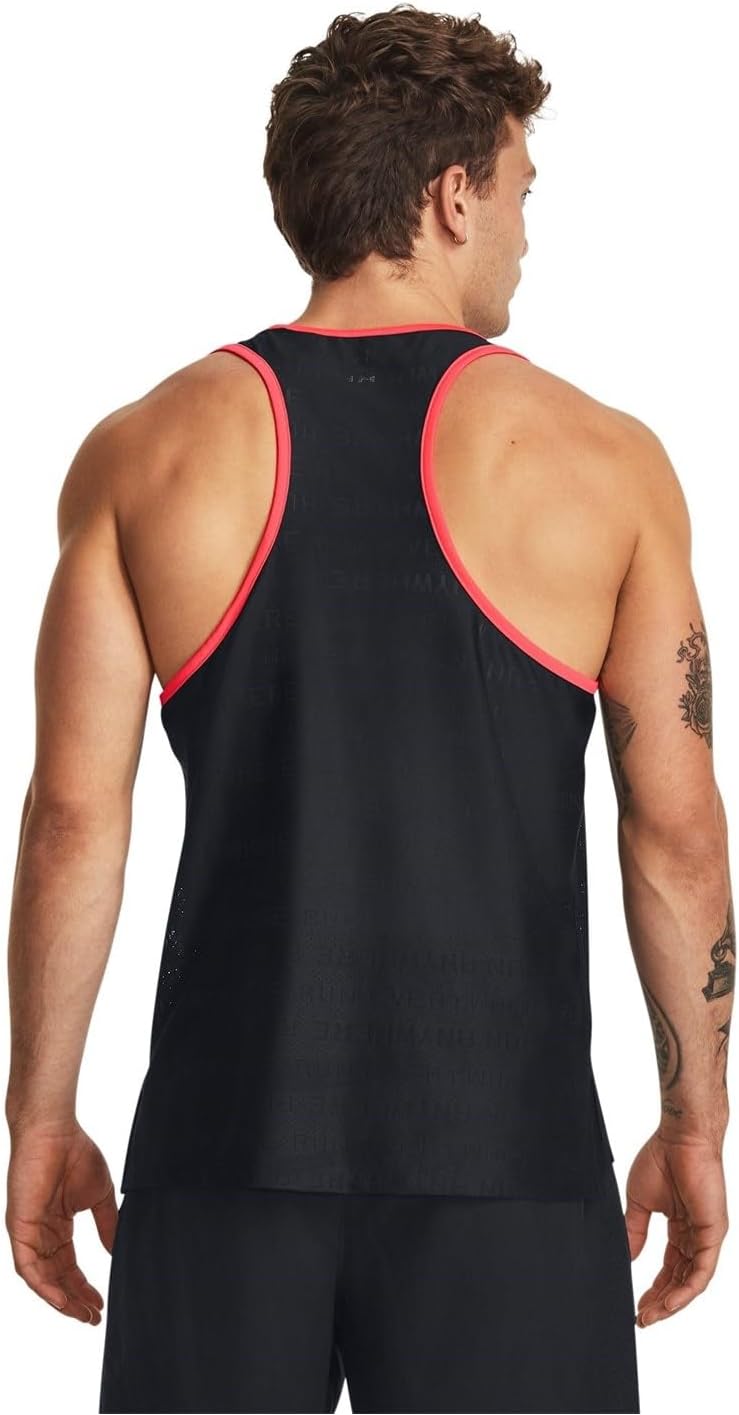 Under Armour Herren Run Everywhere Singlet Laufbekleidung Tank-Top Schwarz - L