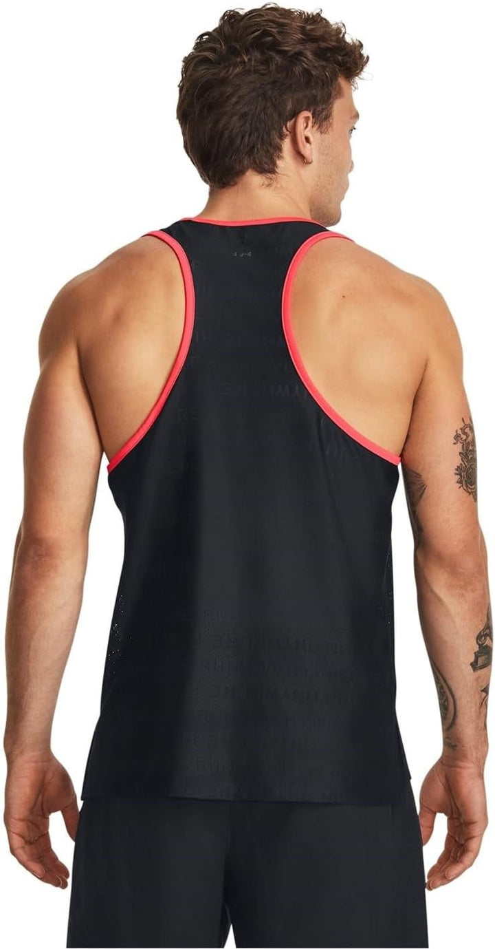 Under Armour Herren Run Everywhere Singlet Laufbekleidung Tank-Top Schwarz - L