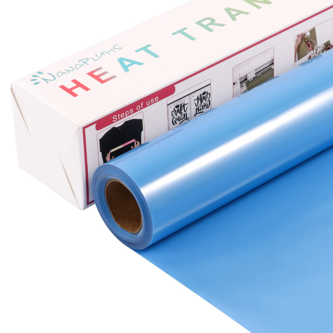 NANAPLUMS Plotterfolie Textil, 30.5cm×4m Flexfolie Plotter Textil, Bügelfolie für Textilien Transfer