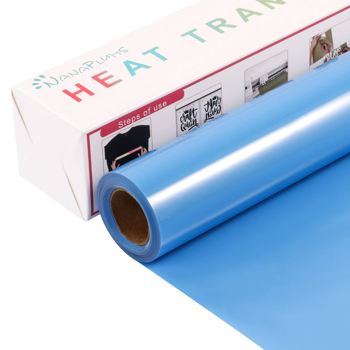 NANAPLUMS Plotterfolie Textil, 30.5cm×4m Flexfolie Plotter Textil, Bügelfolie für Textilien Transfer