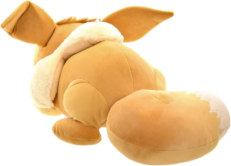 Pokémon PKW0222-45cm Schlafendes Plüsch - Evoli, offizielles Plüsch Mehrfarbig, Mehrfarbig