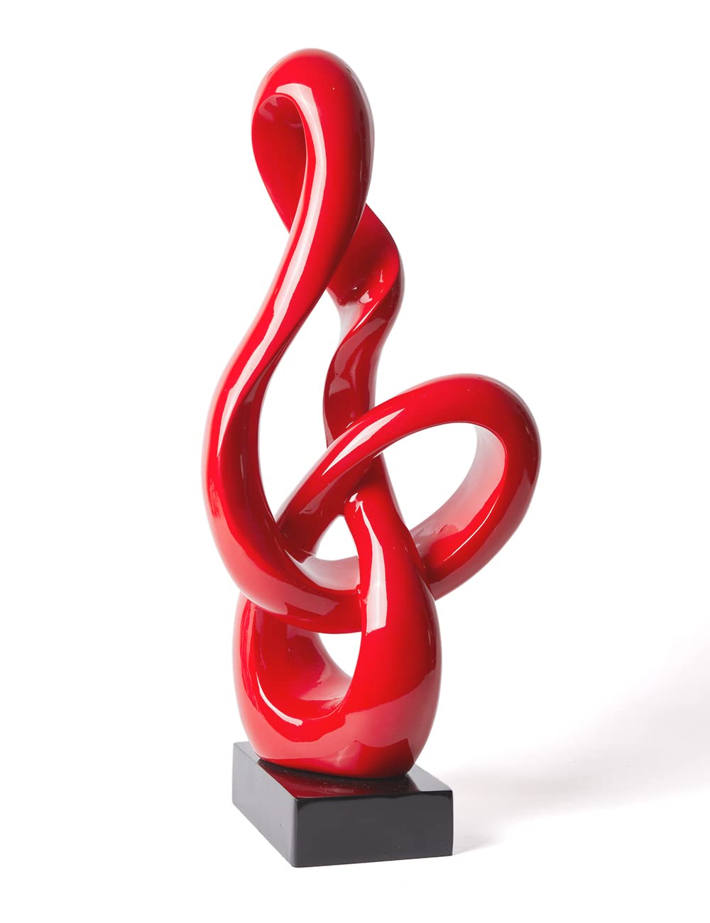 NENBOLEC Modern Skulptur Dekor Musik Note Statue Wohnzimmer Kunst Arts Polyresin Rot Geschenk 57cm,