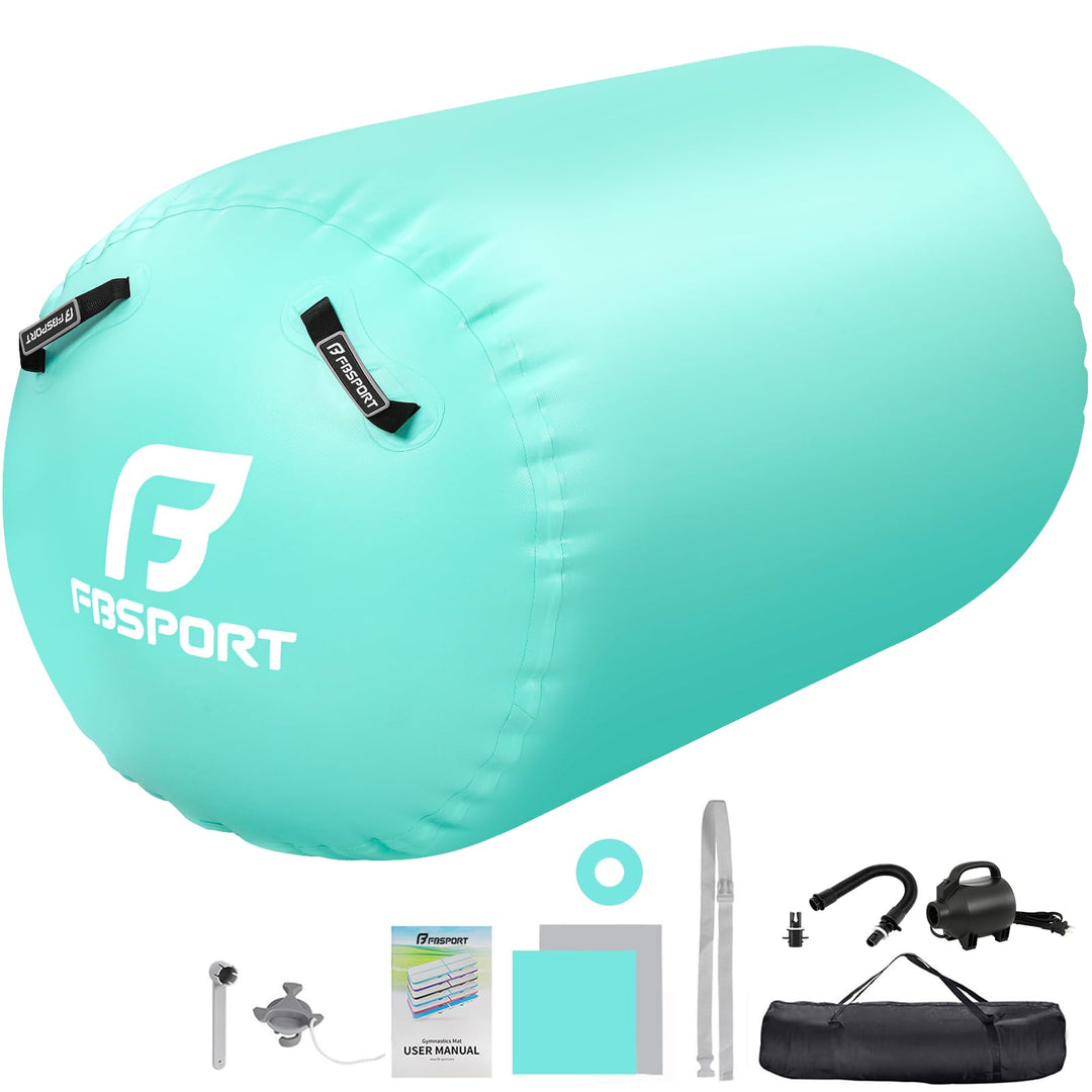 FBSPORT Aufblasbare Air Roll, 100/120cm Aufblasbare Luft Rollen, Yoga Gymnastik Zylinder, Gymnastikm