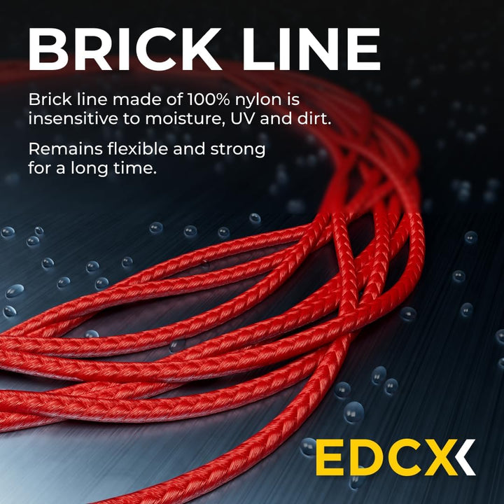EdcX Maurerschnur ⌀1,7 mm | 50m, 100m und 300m | Nylon | Ziegellinie, Bauschnur, Gartenarbeit, Mason