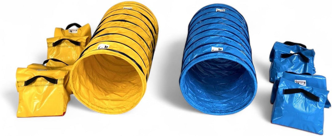 Callieway Hoopers Agility Tunnel Set “Profi”– Orig Tunnelset für JAD (2 STK.) für Hoopers & JAD Hund