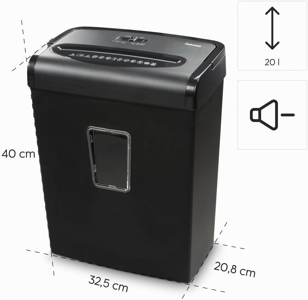 Hama Aktenvernichter Einzug Aktenvernichter professionell Home Office (Partikelschnitt, Schredder, e