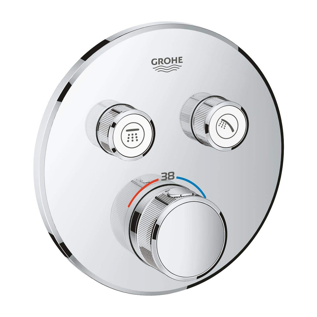 GROHE Grohtherm SmartControl - Thermostat mit 2 Absperrventilen (langlebige Oberfläche, Sicherheitss