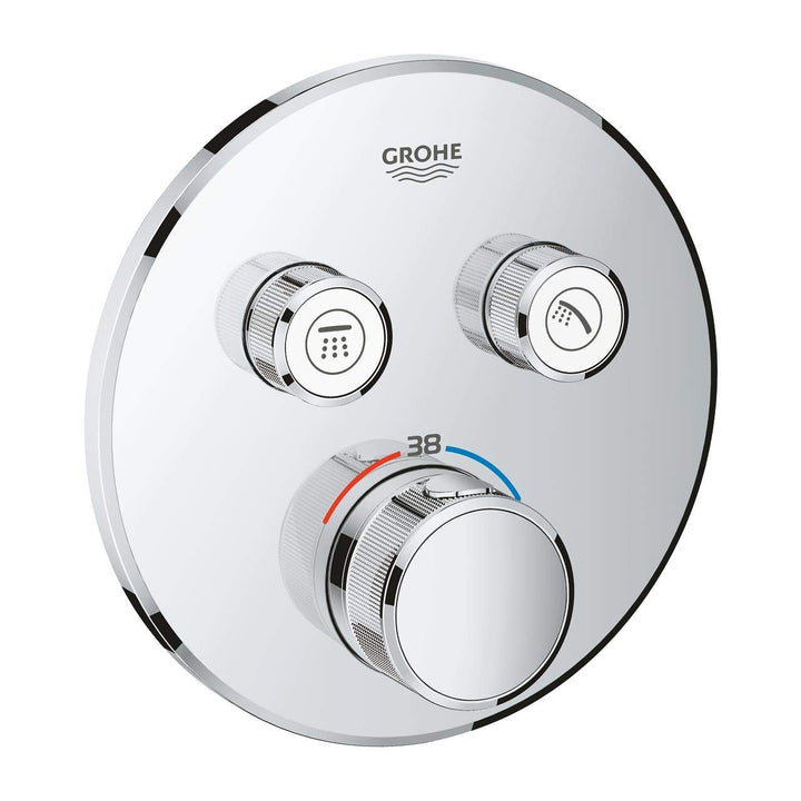 GROHE Grohtherm SmartControl - Thermostat mit 2 Absperrventilen (langlebige Oberfläche, Sicherheitss