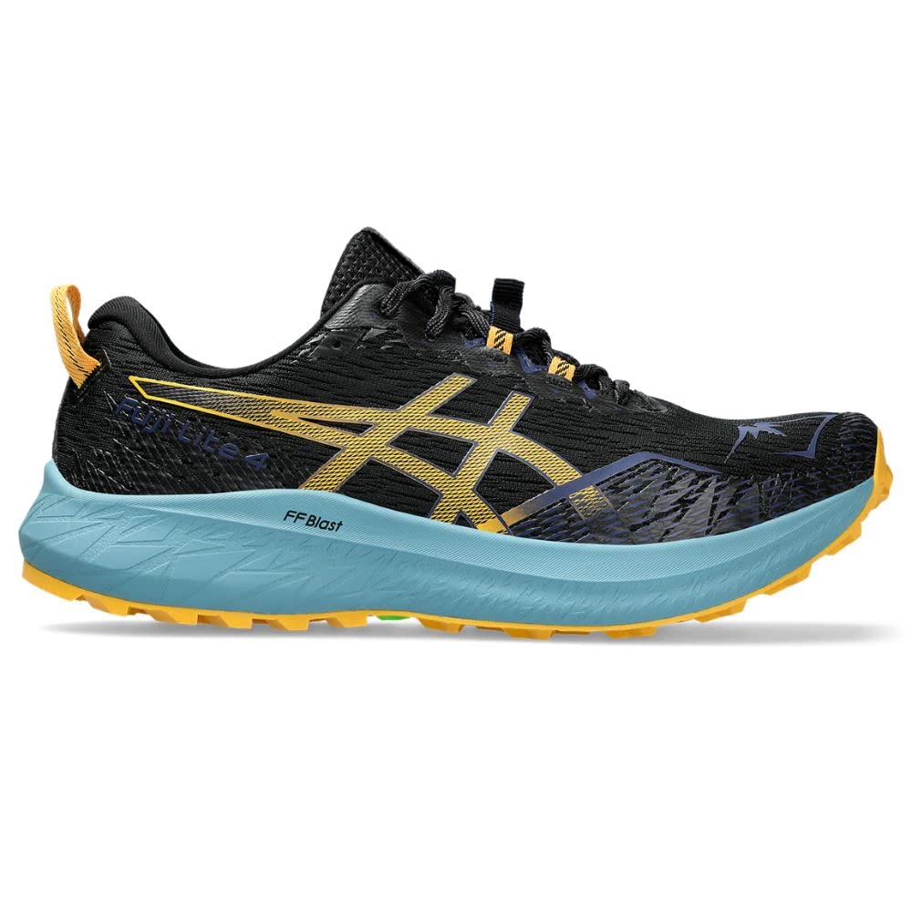 ASICS Herren Fuji Lite 4 Sneaker 43.5 EU Schwarzgelb, 43.5 EU Schwarzgelb