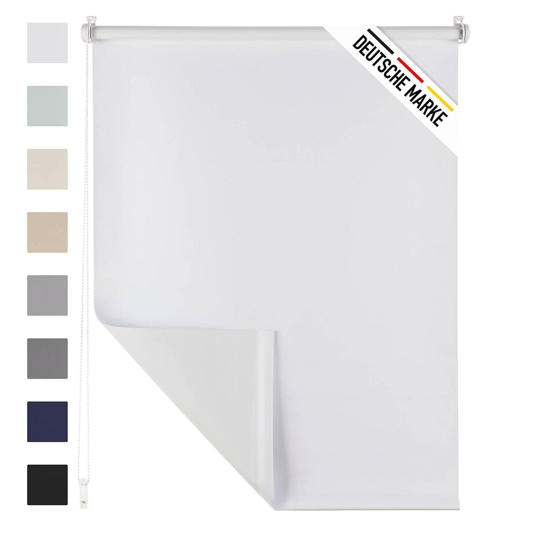 Blumtal Verdunklungsrollo 60 x 130-155 cm - Klemmfix Rollo ohne Bohren - Thermorollo Klemmfix - Fens