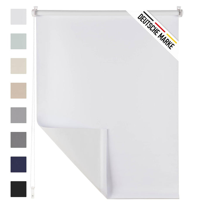 Blumtal Verdunklungsrollo 60 x 130-155 cm - Klemmfix Rollo ohne Bohren - Thermorollo Klemmfix - Fens