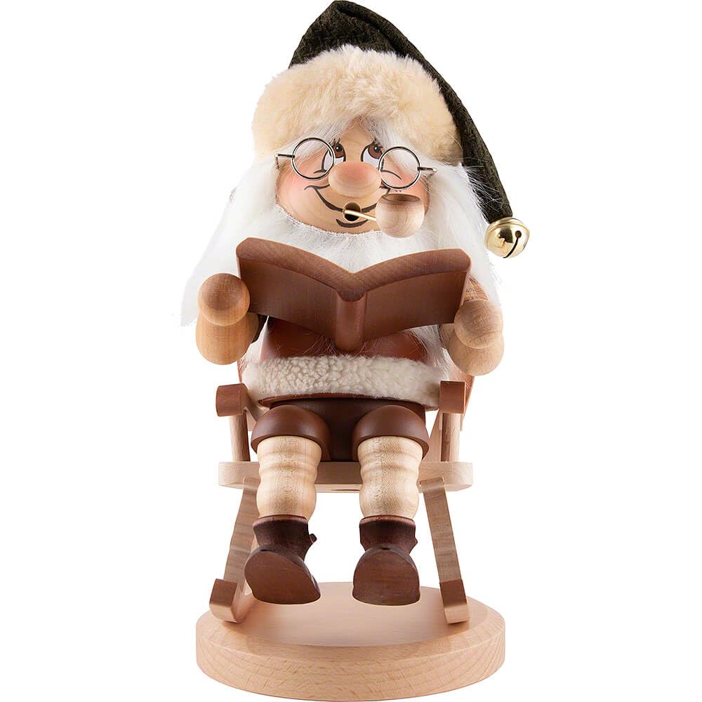 Christian Ulbricht Räuchermännchen Wichtel im Schaukelstuhl - 31,5 cm