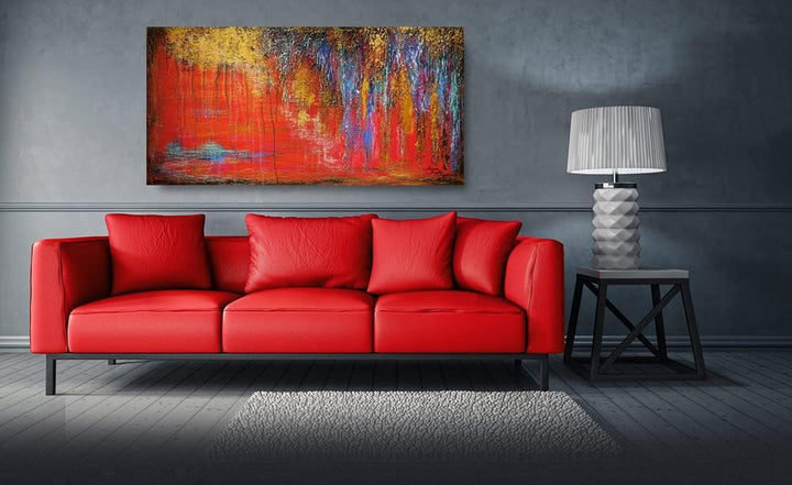 Monica Mirafiori I 100% HANDGEMALT I Gemälde Schweigen 100x50cm | Gemälde Handgemalt | Acrylgemälde