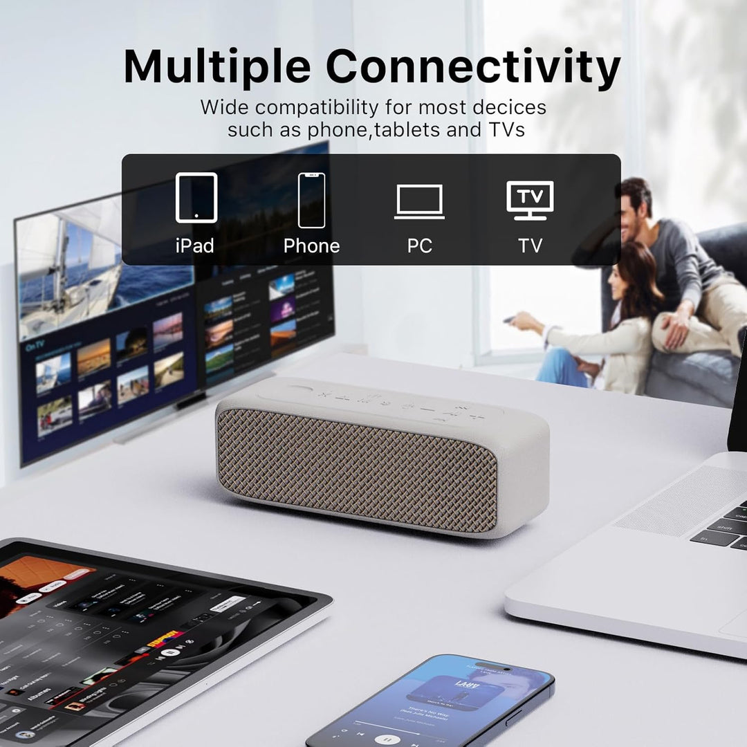 JUOVI kabelloser Tragbarer Bluetooth Lautsprecher, IP68 Wasserdicht, 24 Stunden Spielzeit, Bluetooth
