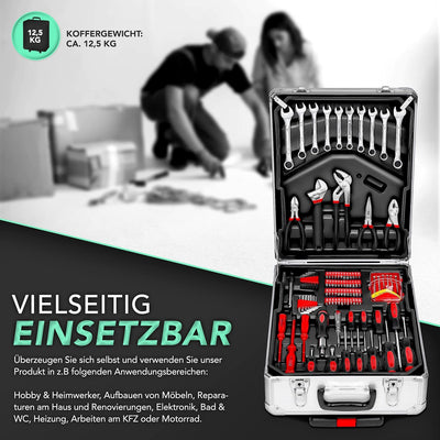 TRESKO® Werkzeugkoffer 949 teilig | Werkzeugkasten | Werkzeugkiste | Werkzeugtasche | Werkzeug Set |