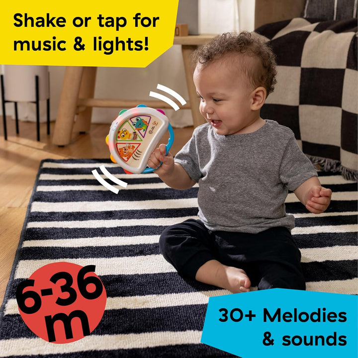 Baby Einstein, Hape Tap & Shake Magic Touch Tamburin – Musikalisches Babyspielzeug, Fördert Feinmoto