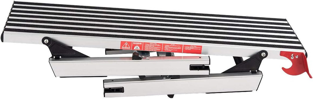 RELAX4LIFE Arbeitsplattform Alu, Arbeitsbühne mit Ausgleichhebeln, klappbare Trittbank mit Sicherhei