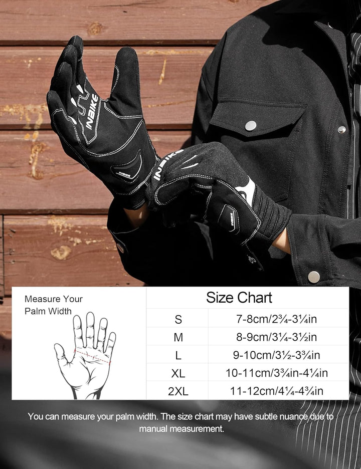 INBIKE Motorrad Handschuhe Motocross Sommer EUDE Foam Schutz Atmungsaktiv Touchscreen Motorradhandsc