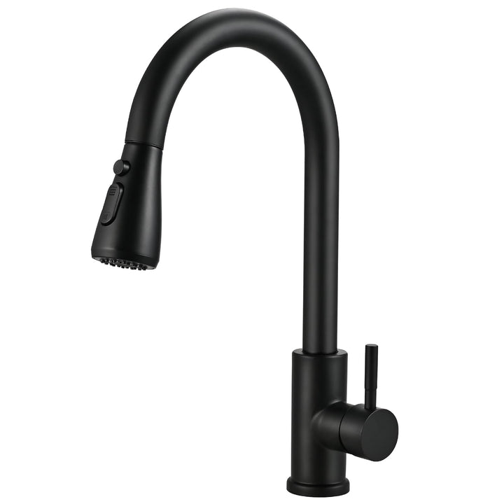 Cieex Wasserhahn Küche Schwarz, Hochdruck Küchenarmatur Ausziehbar 360° Drehbar, Mischbatterie Spült