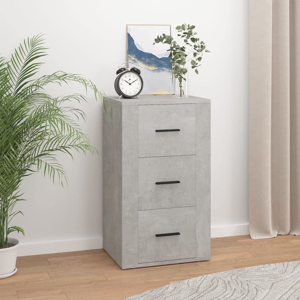 FIRBNUS Bücherschranks 40x33x70 cm Seitenschrank mit 3 Schubladen Beistellschrank Schubladenschrank