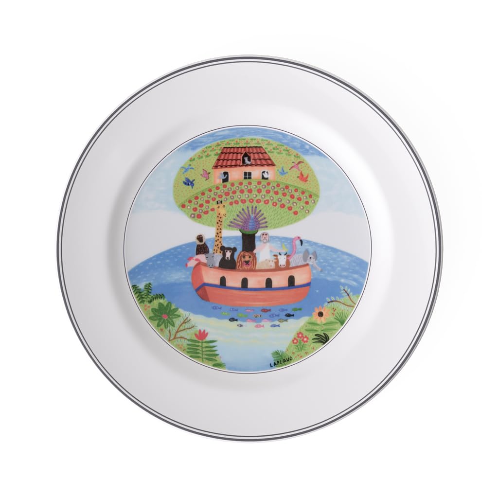 Villeroy und Boch Design Naif Speiseteller Arche Noah, Premium Porzellan Speiseteller 27 cm Arche No