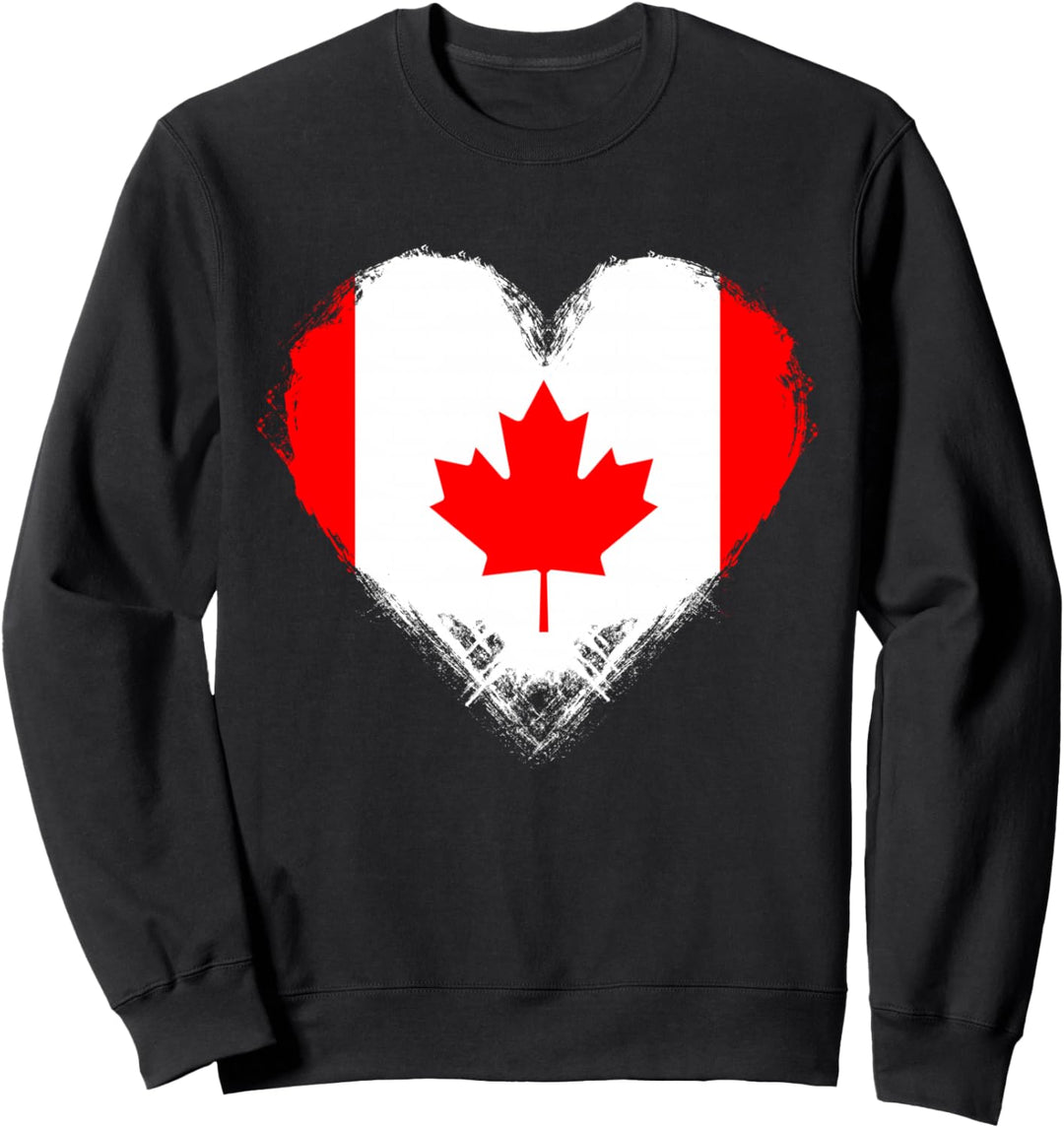 Kanada Flagge Liebe Kanada Tag Ahornblatt-Herz Sweatshirt
