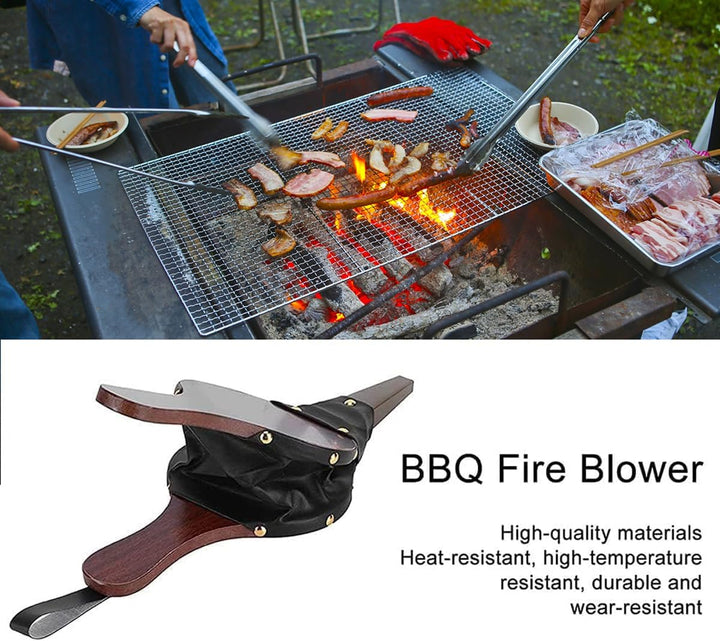 Blasebalg, Blasebalg für Kamin und Grill, Aufhängeschlaufe, Klein Grillgebläse Handblasebalg Luftblä