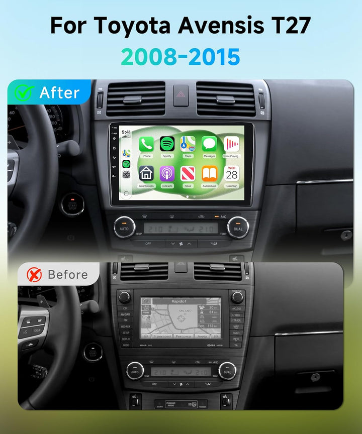 Rimoody 8 Core 6G+128G Android Autoradio für Toyota Avensis T27 2008-2015 Wireless Carplay Android A