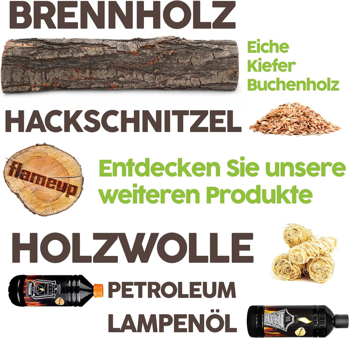 Brennholz Kaminholz Holz Eiche 5-500 kg Für Ofen und Kamin Kaminofen Feuerschale Grill Feuerholz Hol