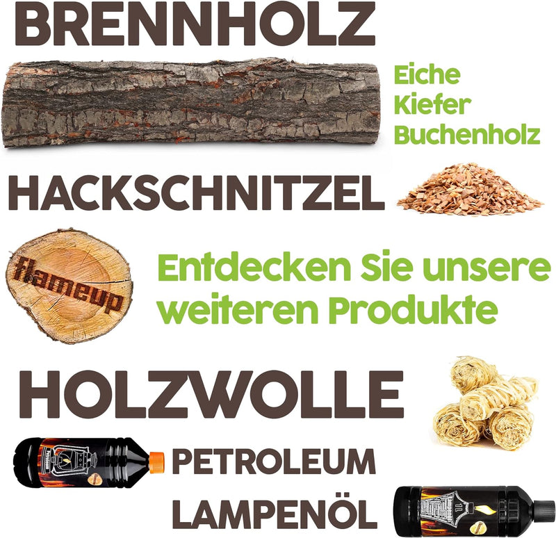 Brennholz Kaminholz Holz Eiche 5-500 kg Für Ofen und Kamin Kaminofen Feuerschale Grill Feuerholz Hol