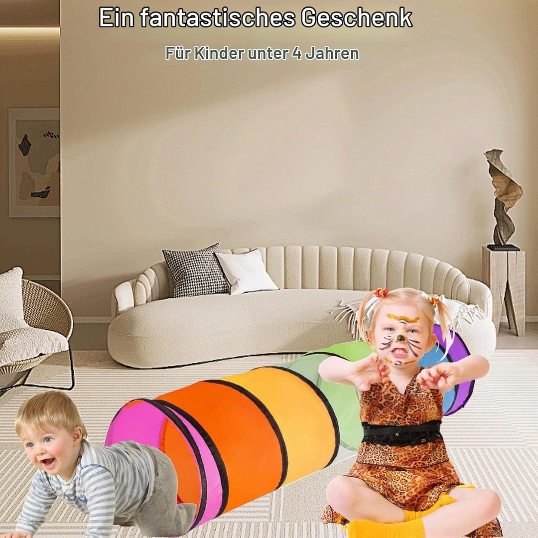Spieltunnelzelt für Kinder, Krabbeltunnel,Tunnel Kinder,Pop Up Spieltunnel,Faltbarer Spieltunnel für