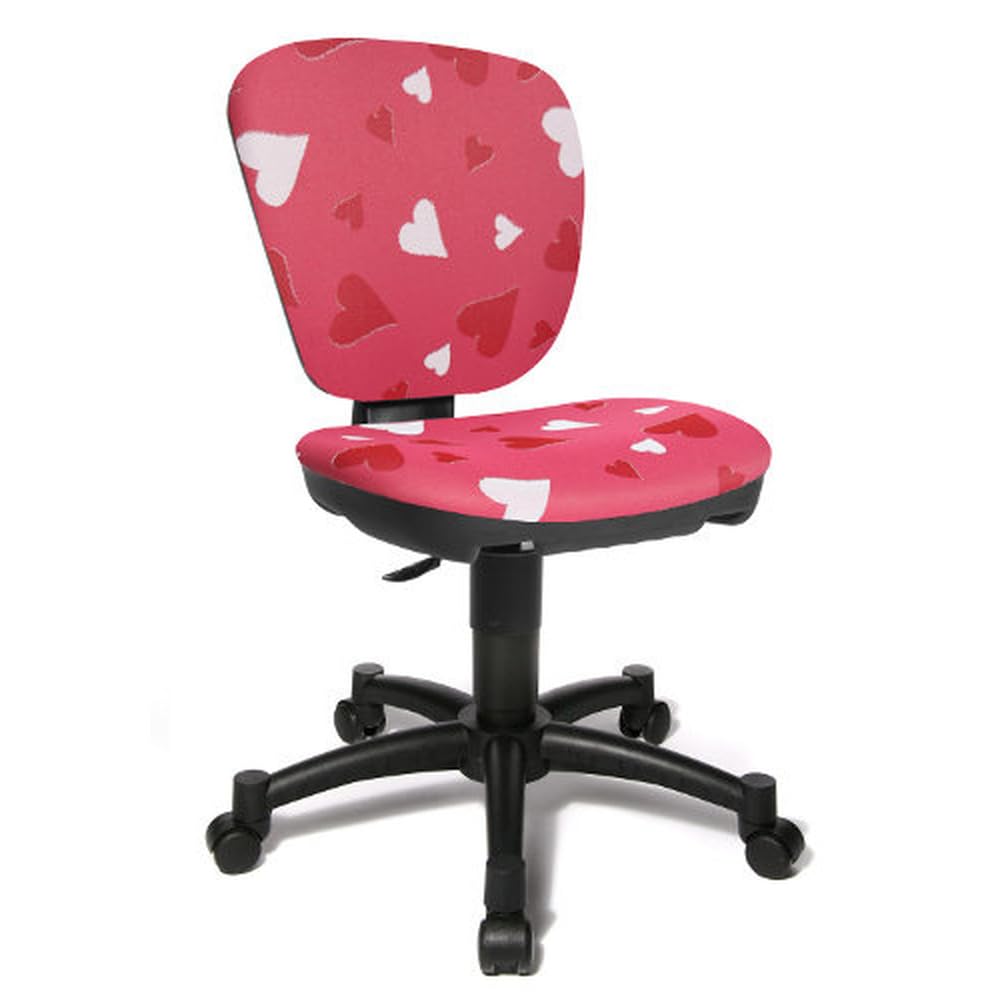 TOPSTAR Kinder Bürostuhl/Drehstuhl MAXX Kid Herzchen pink Rosa, Rosa