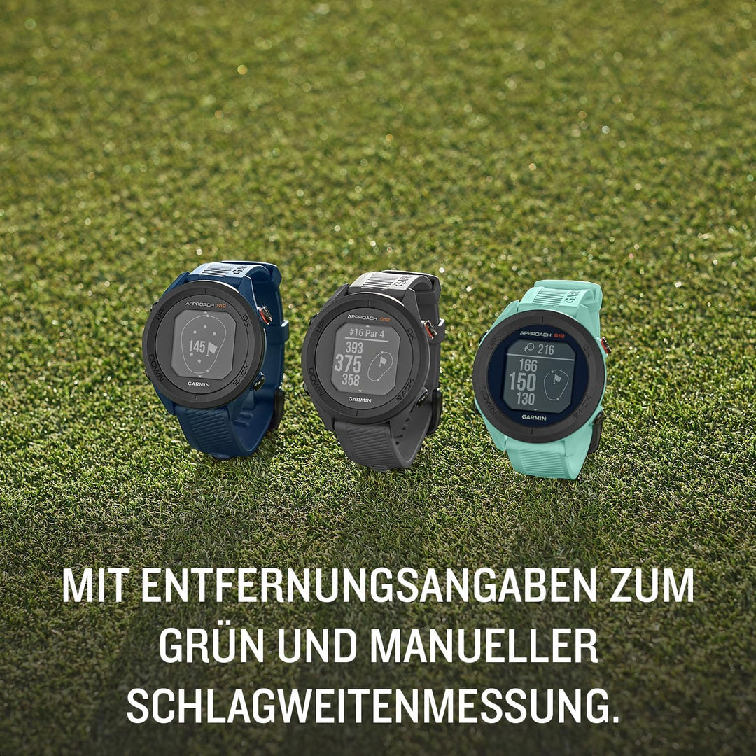 Garmin Approach S12 2022 Edition - GPS-Golfuhr mit Schlagweitenmessung & Distanzangaben zum Grün/ Hi