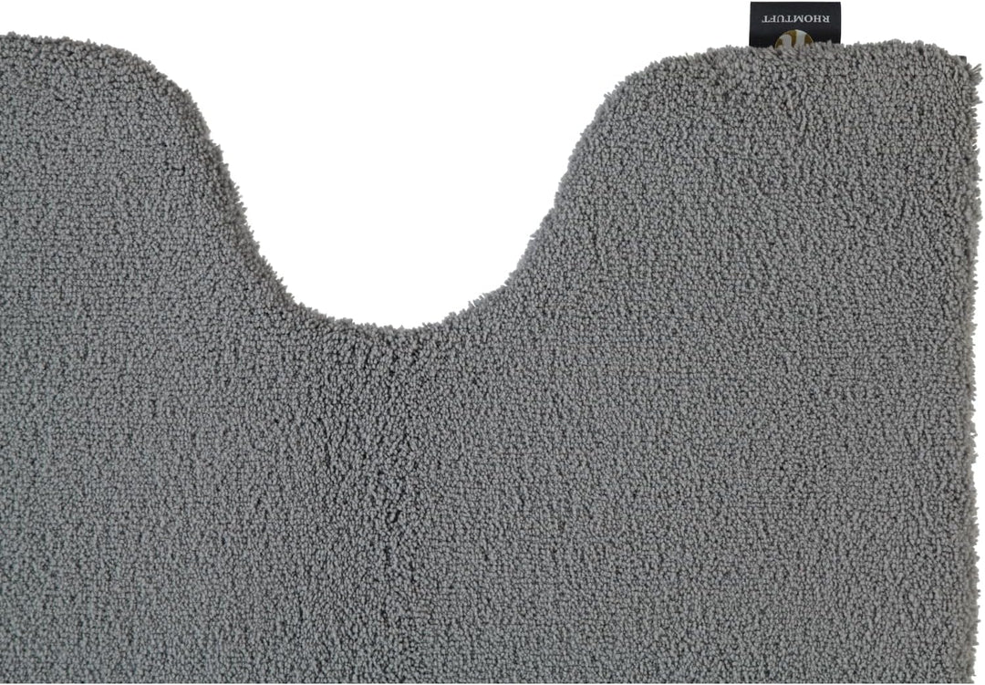 Rhomtuft Badteppiche Square Kiesel - 85 Toilettenvorlage mit Ausschnitt 55x60 cm, Toilettenvorlage m