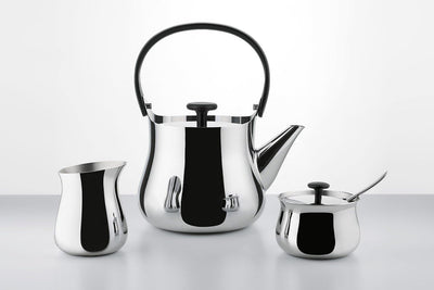 Alessi NF02 Milchkännchen, Porzellan, silber,3.5 x 8 x 36 cm, Milchkännchen